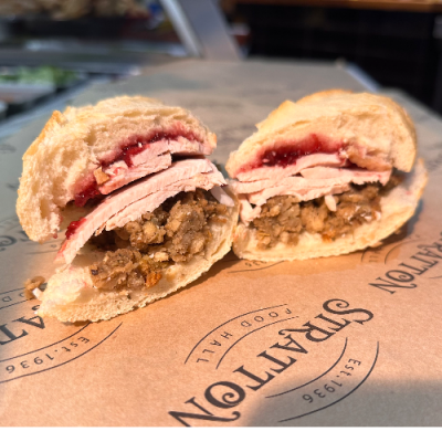 Hot Turkey Stuffing and Cranberry Roll