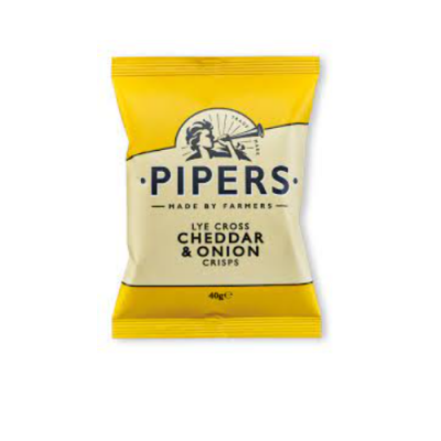 Pipers Cheddar & Onion Crisps